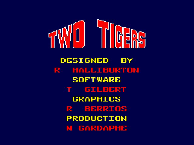Two Tigers (dedicated) Title Screen